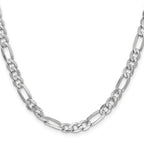 FJC Finejewelers 14 kt White Gold Flat Figaro Chain Bracelet 9 Inches x 6 mm