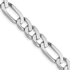 FJC Finejewelers 14 kt White Gold Flat Figaro Chain Bracelet 9 Inches x 6 mm