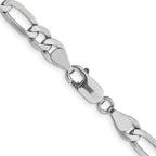 FJC Finejewelers 14 kt White Gold Flat Figaro Chain Bracelet 9 Inches x 6 mm