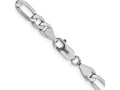 FJC Finejewelers 14 kt White Gold Flat Figaro Chain Bracelet 9 Inches x 6 mm
