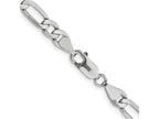 FJC Finejewelers 14 kt White Gold Flat Figaro Chain Bracelet 9 Inches x 6 mm