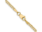 FJC Finejewelers 14 kt Yellow Gold Flat Beveled Curb Chain 16 Inches x 2.2 mm
