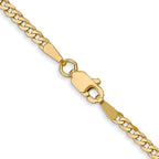 FJC Finejewelers 14 kt Yellow Gold Flat Beveled Curb Chain 24 Inches x 2.2 mm