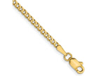 FJC Finejewelers 14 kt Yellow Gold 2. Flat Beveled Curb Chain Bracelet 7 Inches x 2 mm