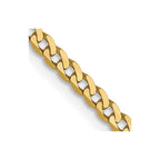 FJC Finejewelers 14 kt Yellow Gold 2. Flat Beveled Curb Chain Bracelet 8 Inches x 2 mm