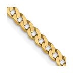 FJC Finejewelers 14 kt Yellow Gold Flat Beveled Curb Chain 16 Inches x 2.3 mm