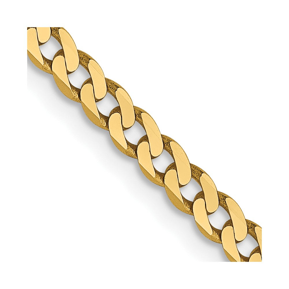 FJC Finejewelers 14 kt Yellow Gold Flat Beveled Curb Chain 18 Inches x 2.3 mm