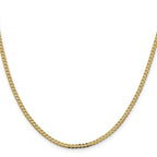 FJC Finejewelers 14 kt Yellow Gold Flat Beveled Curb Chain Bracelet 7 Inches x 2.3 mm