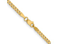 FJC Finejewelers 14 kt Yellow Gold Flat Beveled Curb Chain Bracelet 8 Inches x 2.3 mm