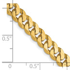 FJC Finejewelers 14 kt Yellow Gold Flat Beveled Curb Chain Bracelet 9 Inches x 6.1 mm