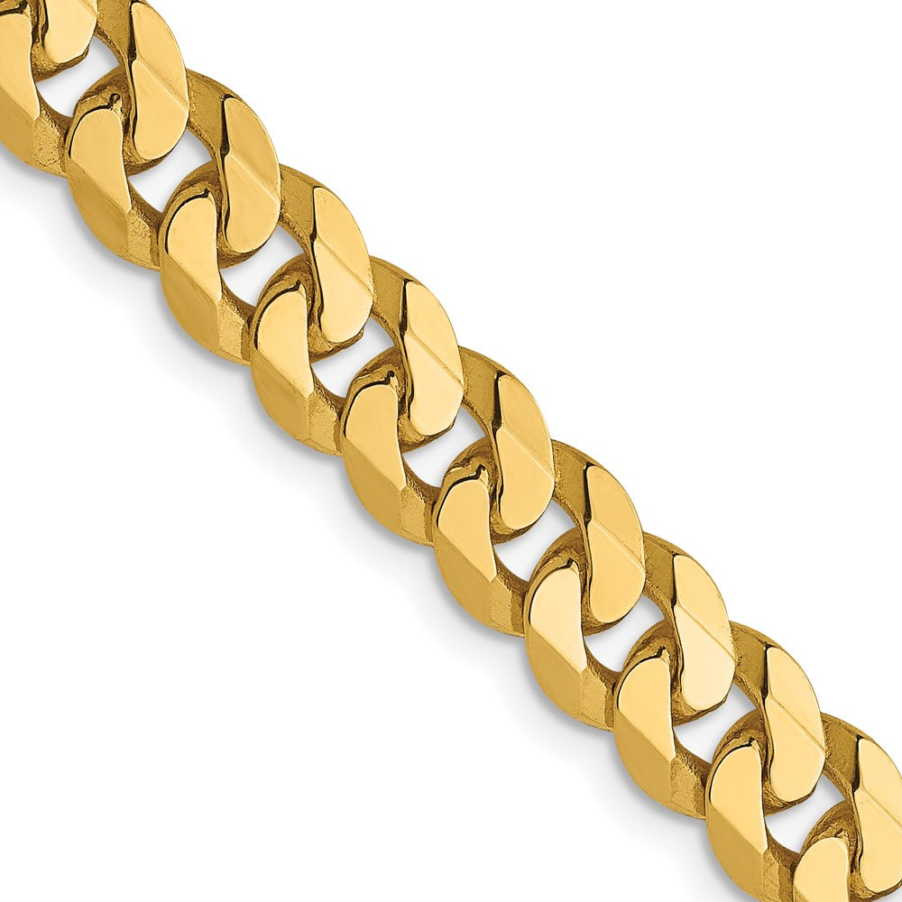 FJC Finejewelers 14 kt Yellow Gold Flat Beveled Curb Chain Bracelet 9 Inches x 6.1 mm