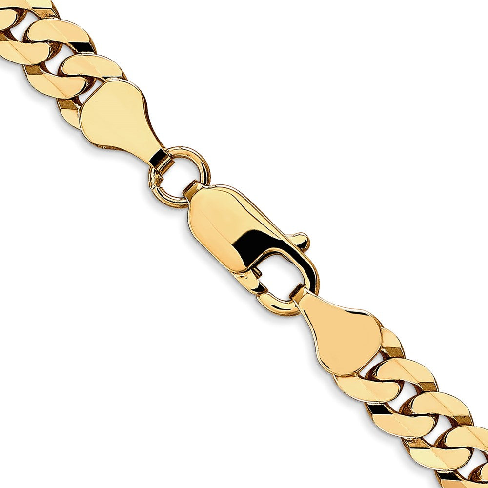 FJC Finejewelers 14 kt Yellow Gold Flat Beveled Curb Chain Bracelet 9 Inches x 6.1 mm