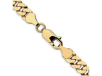 FJC Finejewelers 14 kt Yellow Gold Flat Beveled Curb Chain Bracelet 9 Inches x 6.1 mm