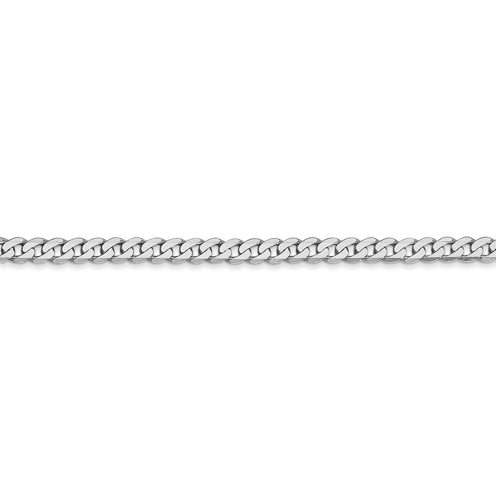 FJC Finejewelers 14 kt White Gold Flat Beveled Curb Chain 18 Inches x 2.9 mm
