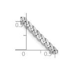 FJC Finejewelers 14 kt White Gold Flat Beveled Curb Chain 24 Inches x 2.9 mm
