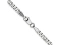 FJC Finejewelers 14 kt White Gold Flat Beveled Curb Chain Bracelet 7 Inches x 2.9 mm