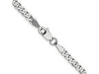 FJC Finejewelers 14 kt White Gold Flat Beveled Curb Chain Bracelet 7 Inches x 2.9 mm