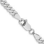 FJC Finejewelers 14 kt White Gold Flat Beveled Curb Chain 20 Inches x 3.9 mm
