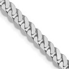 FJC Finejewelers 14 kt White Gold Flat Beveled Curb Chain 24 Inches x 3.9 mm