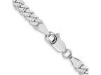 FJC Finejewelers 14 kt White Gold Flat Beveled Curb Chain Bracelet 7 Inches x 3.9 mm