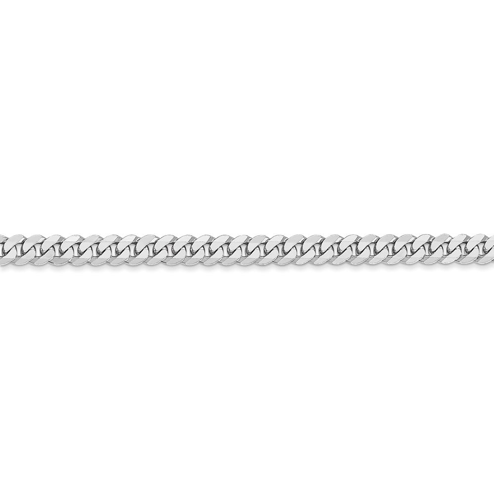 FJC Finejewelers 14 kt White Gold Flat Beveled Curb Chain Bracelet 8 Inches x 3.9 mm
