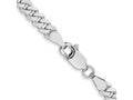 FJC Finejewelers 14 kt White Gold Flat Beveled Curb Chain Bracelet 8 Inches x 3.9 mm