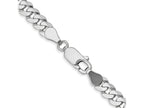 FJC Finejewelers 14 kt White Gold Flat Beveled Curb Chain Bracelet 7 Inches x 4.5 mm