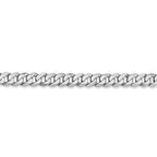 FJC Finejewelers 14 kt White Gold Flat Beveled Curb Chain Bracelet 8 Inches x 4.5 mm