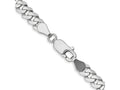 FJC Finejewelers 14 kt White Gold Flat Beveled Curb Chain Bracelet 8 Inches x 4.5 mm