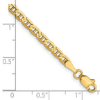 FJC Finejewelers 14 kt Yellow Gold Concave Anchor Chain Bracelet 7 Inches x 3 mm