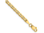FJC Finejewelers 14 kt Yellow Gold Concave Anchor Chain Bracelet 7 Inches x 3 mm