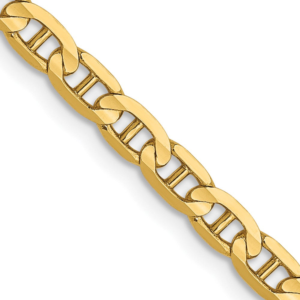 FJC Finejewelers 14 kt Yellow Gold Concave Anchor Chain Bracelet 9 Inches x 3 mm