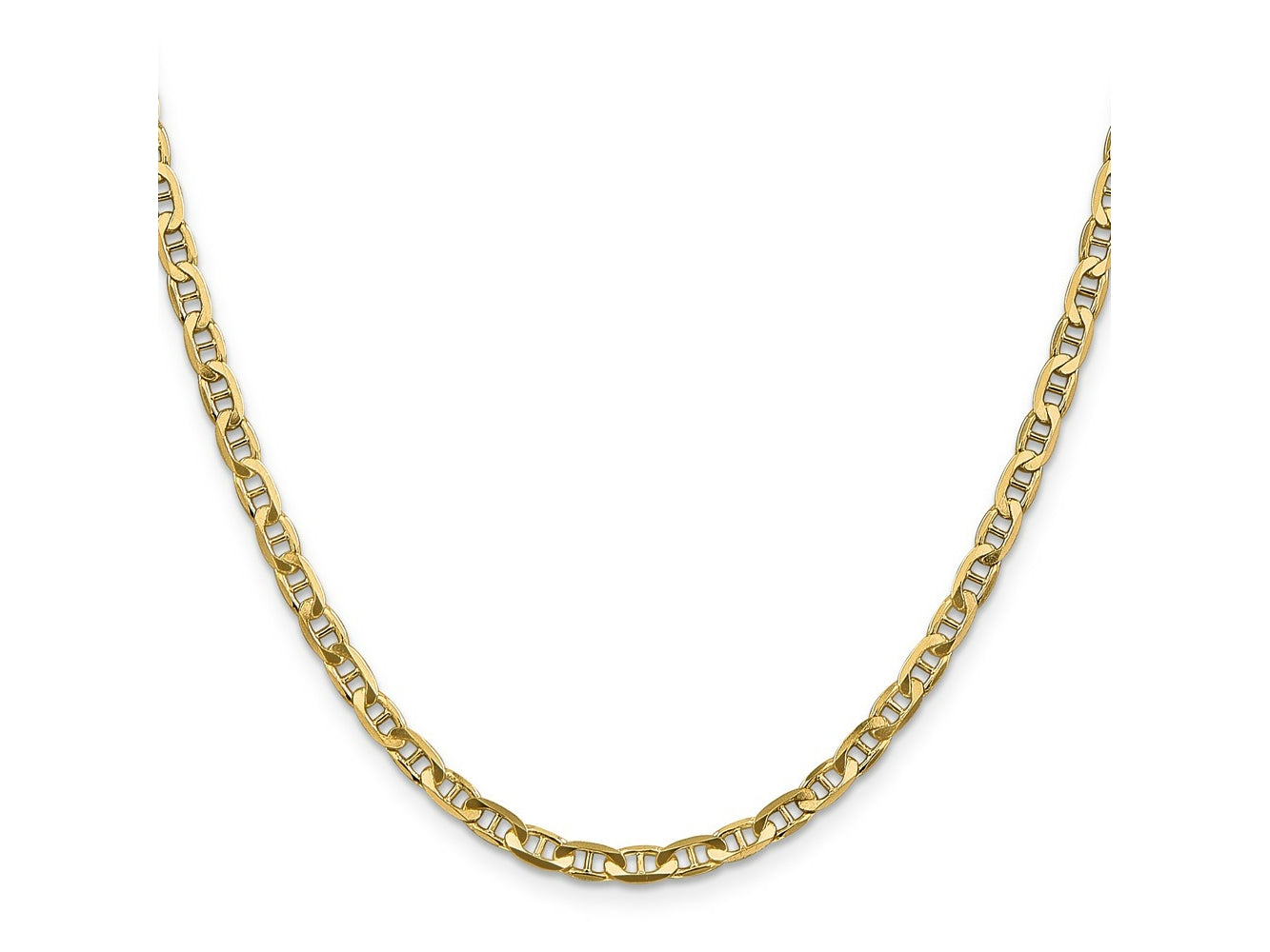 FJC Finejewelers 14 kt Yellow Gold Concave Anchor Chain 18 Inches x 3.75 mm