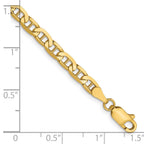 FJC Finejewelers 14 kt Yellow Gold Concave Anchor Chain Bracelet 7 Inches x 3.75 mm