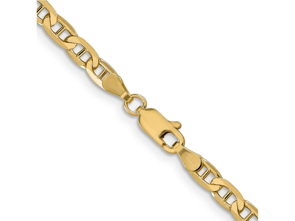 FJC Finejewelers 14 kt Yellow Gold Concave Anchor Chain Bracelet 8 Inches x 3.75 mm