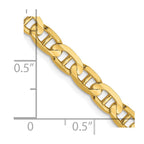 FJC Finejewelers 14 kt Yellow Gold Concave Anchor Chain 20 Inches x 4.5 mm