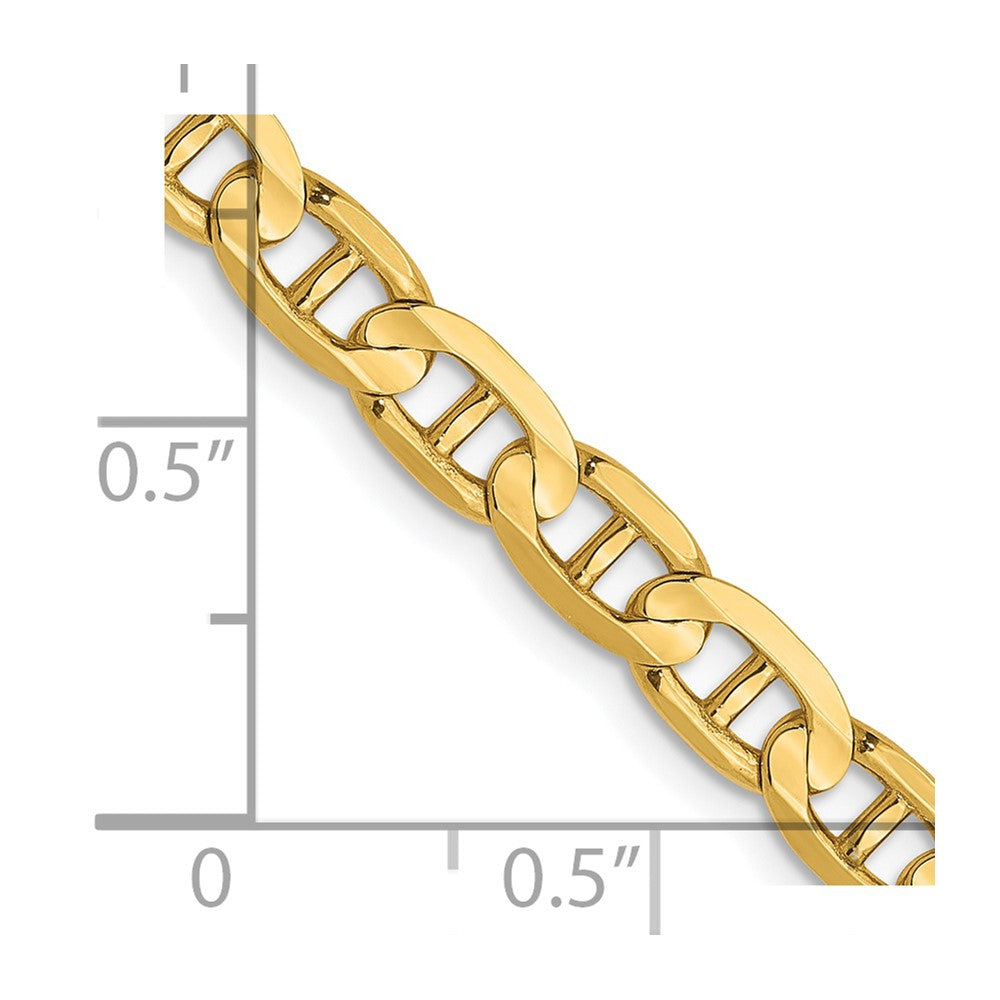 FJC Finejewelers 14 kt Yellow Gold Concave Anchor Chain 20 Inches x 4.5 mm