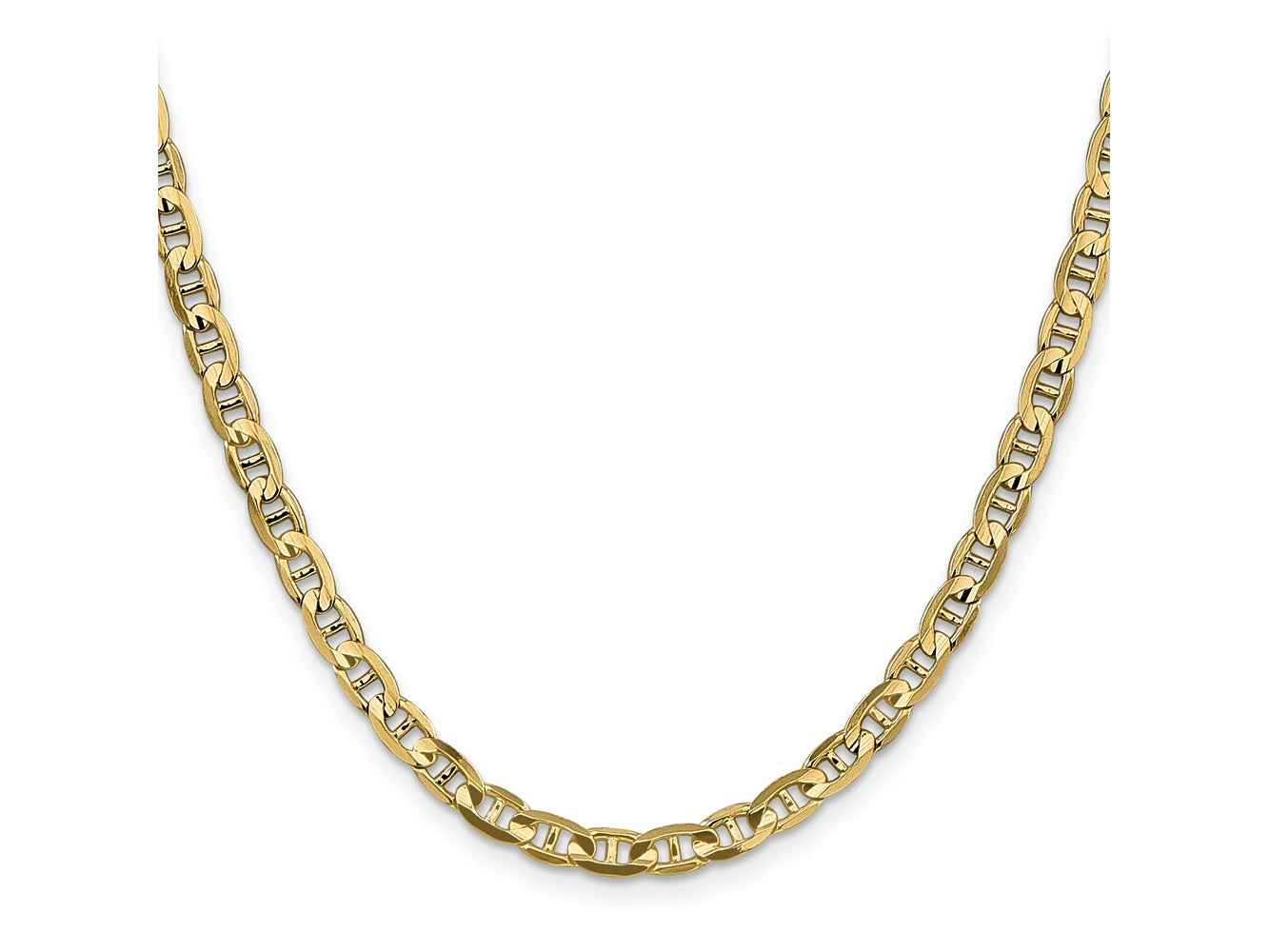 FJC Finejewelers 14 kt Yellow Gold Concave Anchor Chain 20 Inches x 4.5 mm