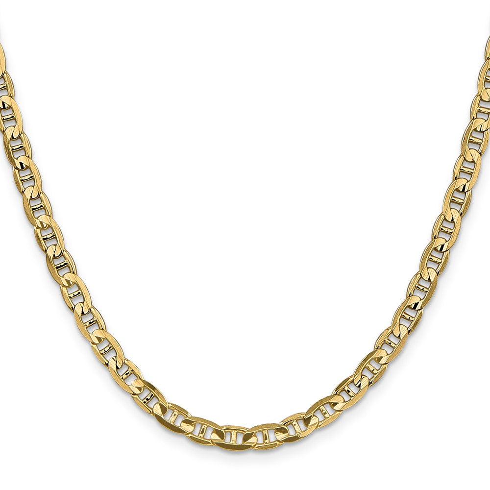 FJC Finejewelers 14 kt Yellow Gold Concave Anchor Chain Bracelet 7 Inches x 4.5 mm