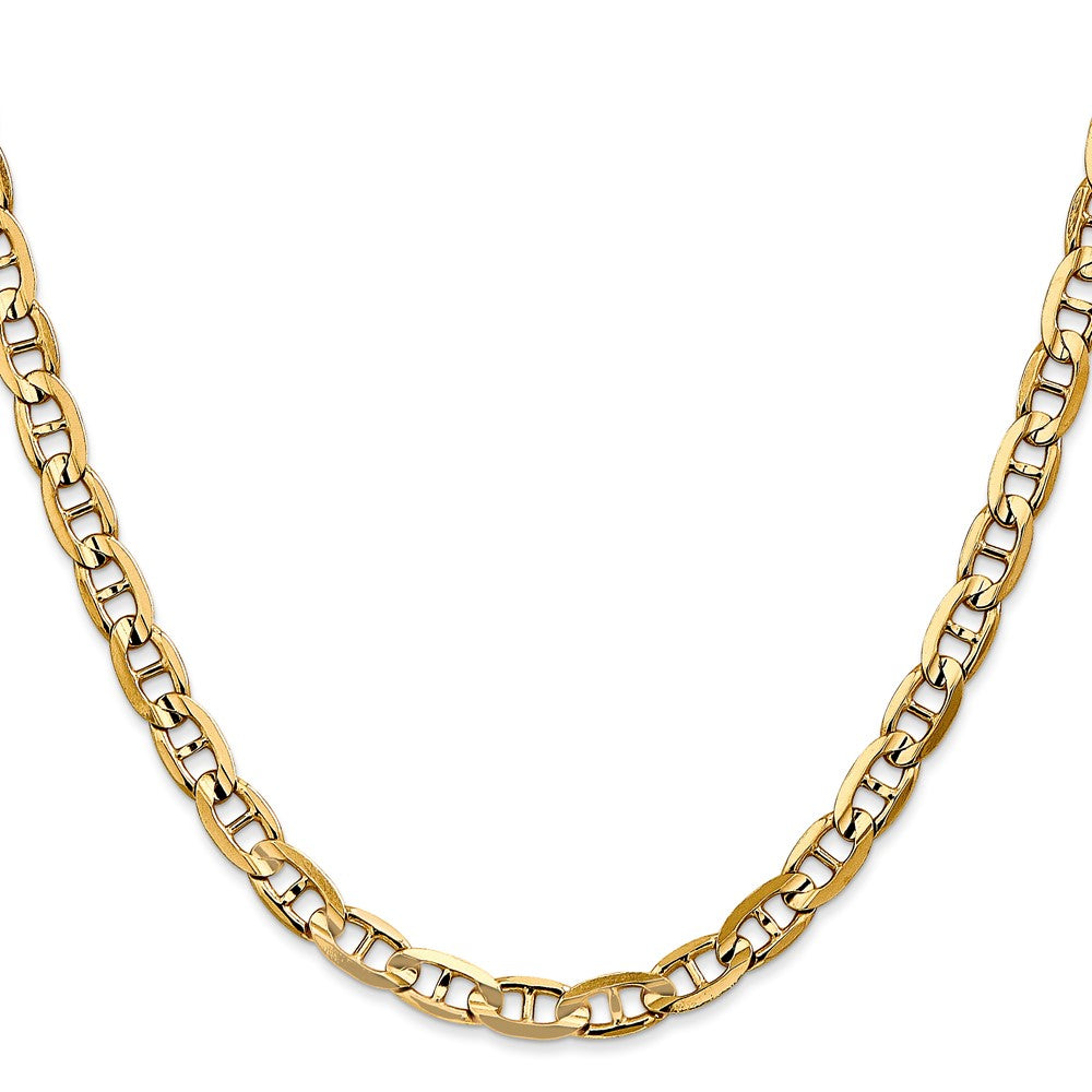 FJC Finejewelers 14 kt Yellow Gold Concave Anchor Chain Bracelet 7 Inches x 5.25 mm