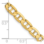 FJC Finejewelers 14 kt Yellow Gold Concave Anchor Chain Bracelet 9 Inches x 5.25 mm