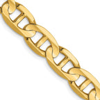 FJC Finejewelers 14 kt Yellow Gold Concave Anchor Chain Bracelet 9 Inches x 7 mm