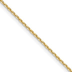 FJC Finejewelers 14 kt Yellow Gold Bright Cut Cable Chain 16 Inches x 1.05 mm