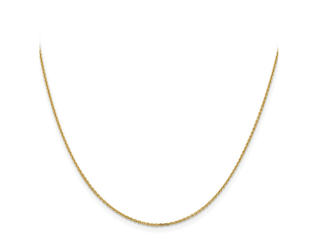 FJC Finejewelers 14 kt Yellow Gold Bright Cut Cable Chain 16 Inches x 1.05 mm
