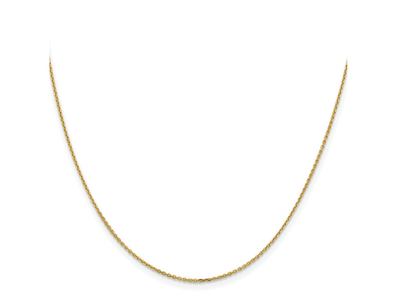 FJC Finejewelers 14 kt Yellow Gold Bright Cut Cable Chain 16 Inches x 1.05 mm