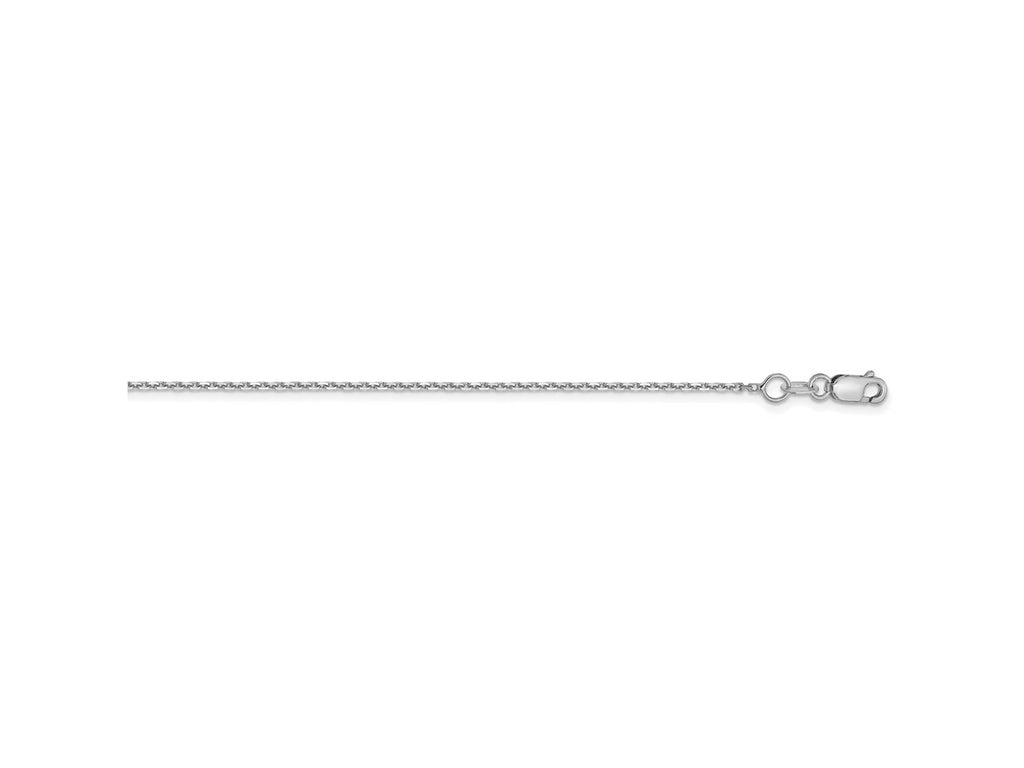 FJC Finejewelers 14 kt White Gold Bright Cut Cable Chain 20 Inches x 1.05 mm