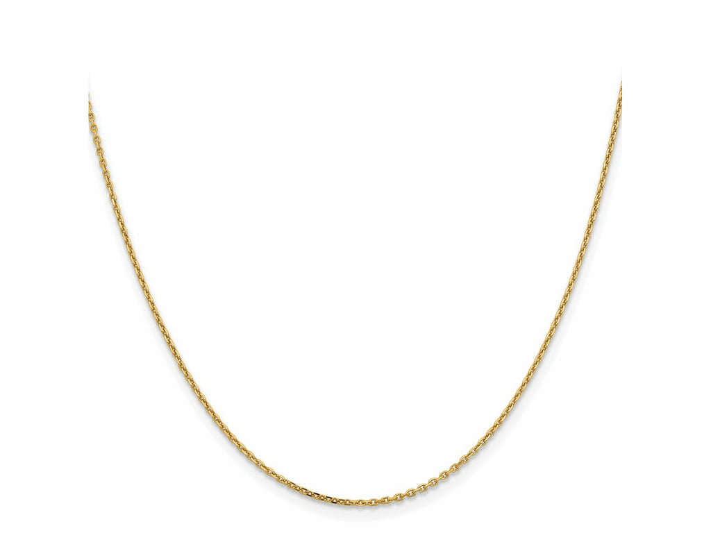 FJC Finejewelers 14 kt Yellow Gold Bright Cut Cable Chain 16 Inches x 1.4 mm