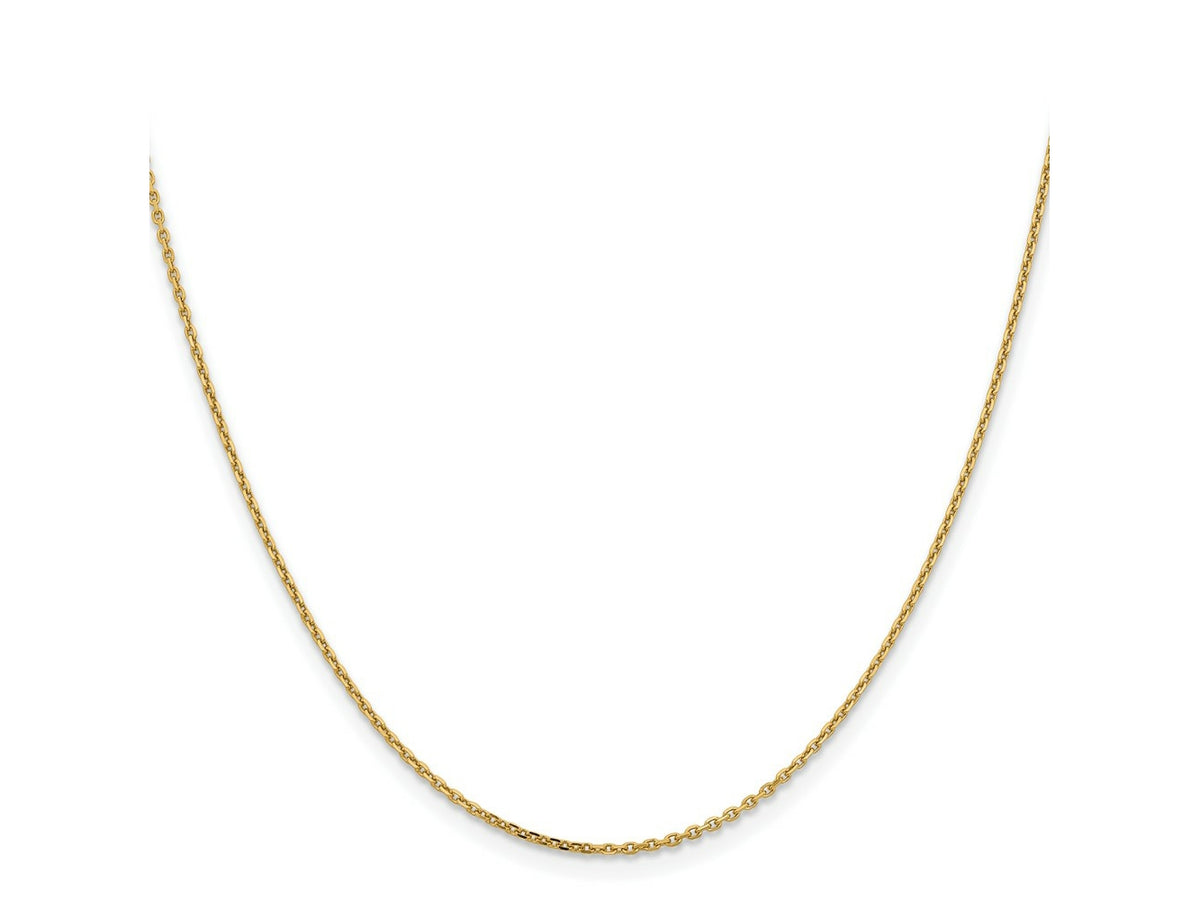 FJC Finejewelers 14 kt Yellow Gold Bright Cut Cable Chain 16 Inches x 1.4 mm