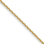 FJC Finejewelers 14 kt Yellow Gold Bright Cut Cable Chain 18 Inches x 1.4 mm