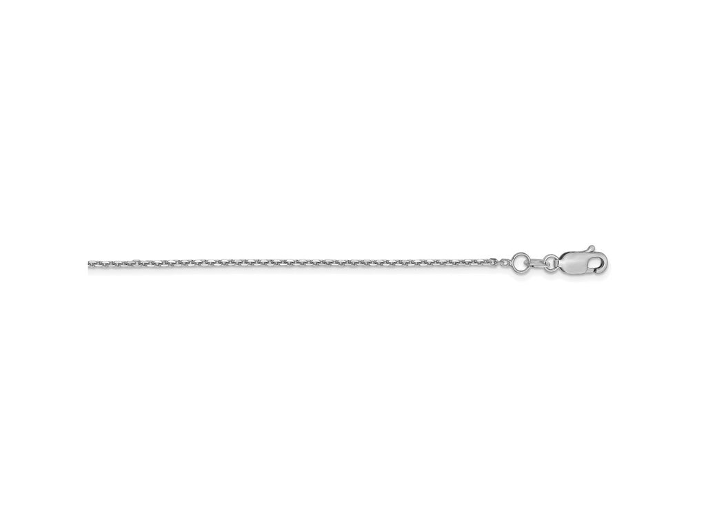 FJC Finejewelers 14 kt White Gold Bright Cut Cable Chain 20 Inches x 1.4 mm